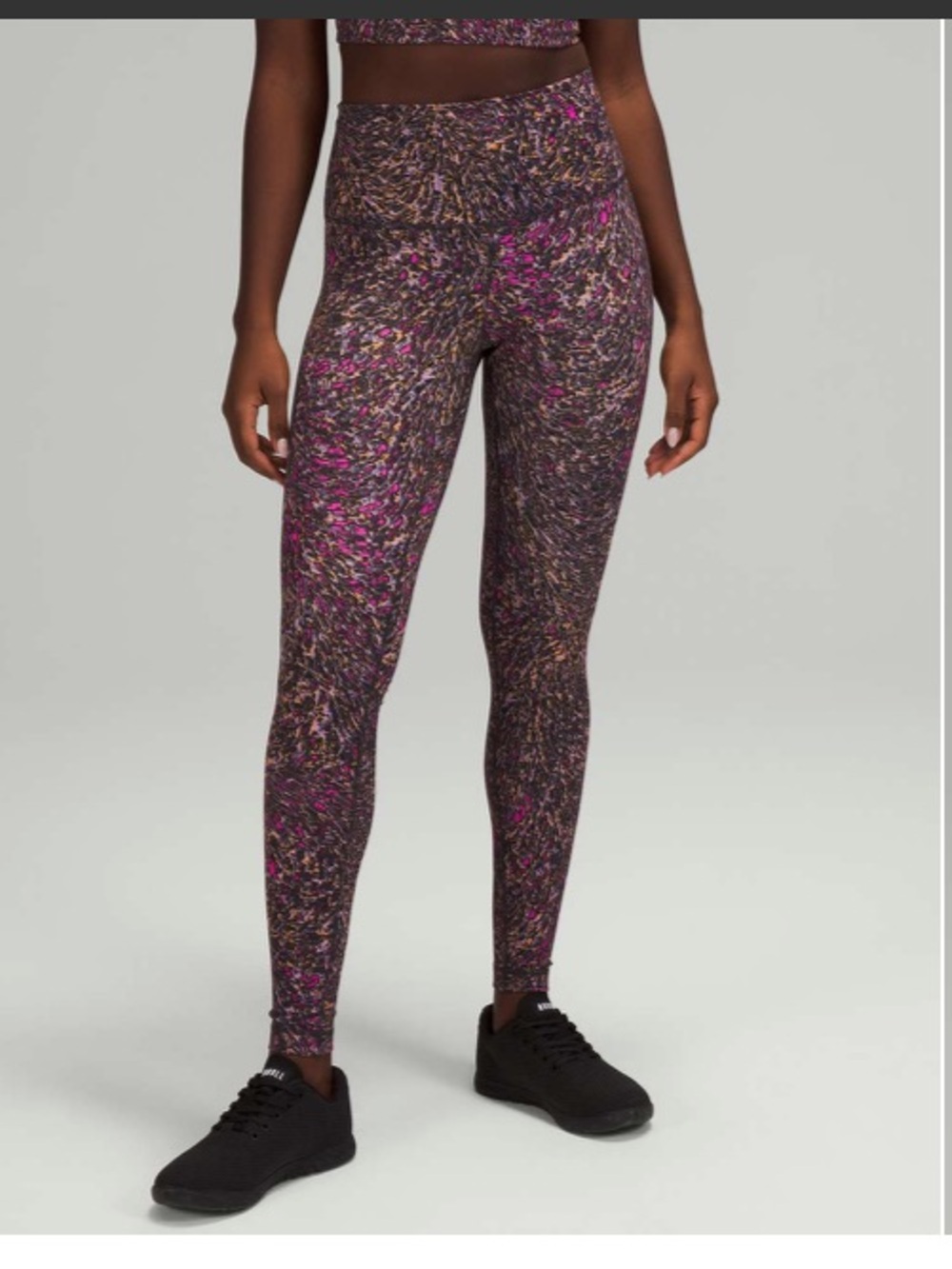 Lululemon Pink Purple Multi Workout Wunder Train High-Rise Tight Leggings 12
